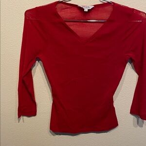 Deep Red V-Neck Allen BY ABS Top